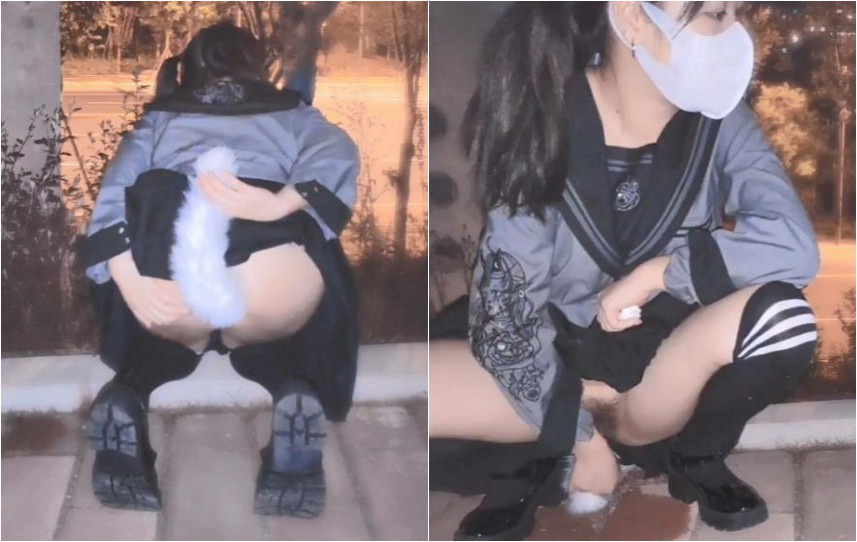 清纯双马尾少女的反差行为戴上小狗尾巴户外爬行 水晶棒紫薇小穴喷水长得越乖玩的越嗨【1V5P+426M】